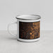 Left View Custom Columbus Indiana Map Enamel Mug in Ember