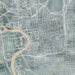 Columbus Ohio Map Print in Afternoon Style Zoomed In Close Up Showing Details