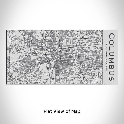 Rendered View of Columbus Ohio Map Engraving on 17oz Stainless Steel Insulated Cola Bottle