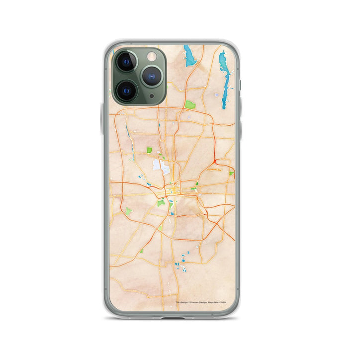 Custom Columbus Ohio Map Phone Case in Watercolor