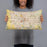 Person holding 20x12 Custom Columbus Ohio Map Throw Pillow in Woodblock