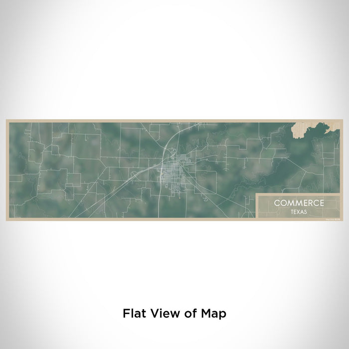 Flat View of Map Custom Commerce Texas Map Enamel Mug in Afternoon