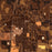 Commerce Texas Map Print in Ember Style Zoomed In Close Up Showing Details