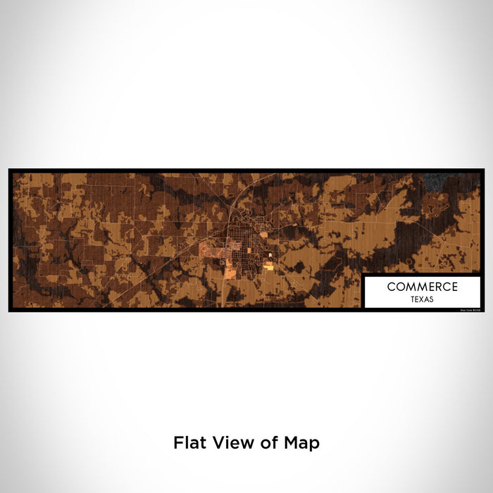 Flat View of Map Custom Commerce Texas Map Enamel Mug in Ember