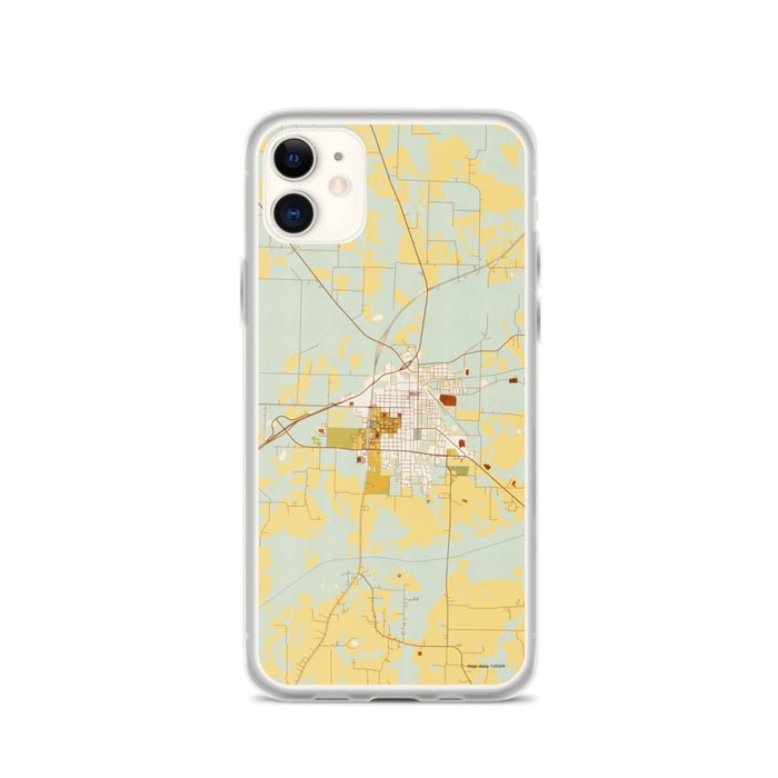 Custom Commerce Texas Map Phone Case in Woodblock