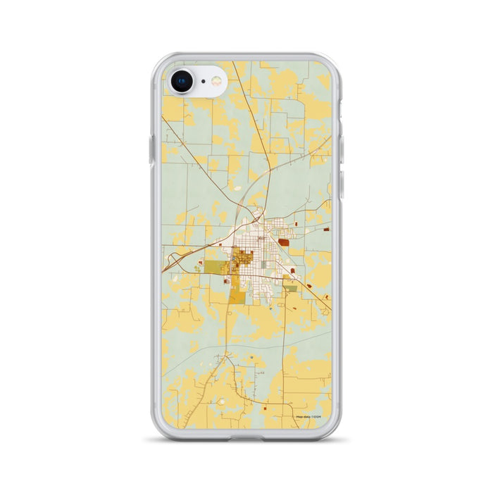 Custom Commerce Texas Map Phone Case in Woodblock