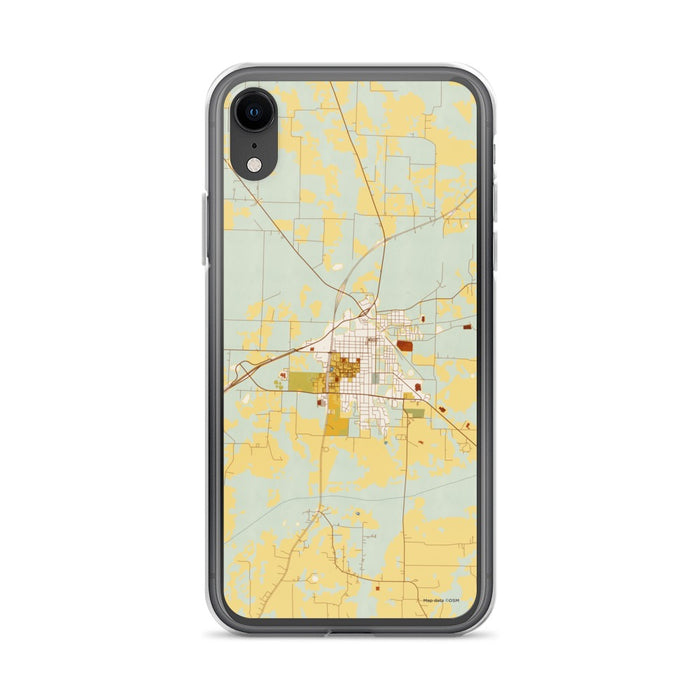 Custom Commerce Texas Map Phone Case in Woodblock