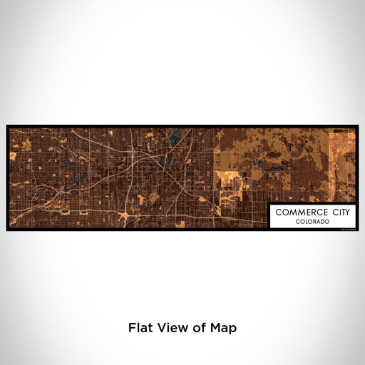 Flat View of Map Custom Commerce City Colorado Map Enamel Mug in Ember