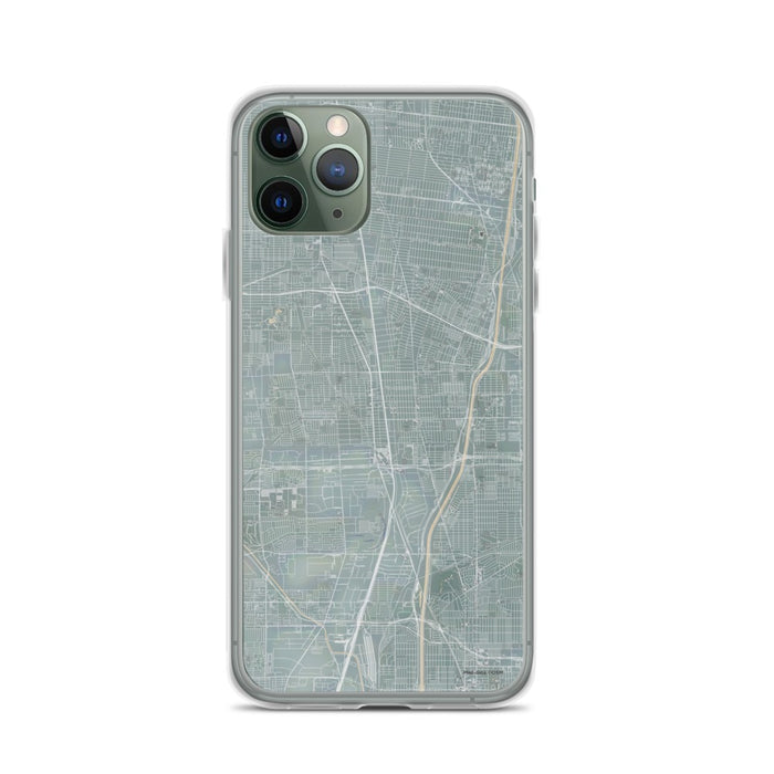 Custom iPhone 11 Pro Compton California Map Phone Case in Afternoon