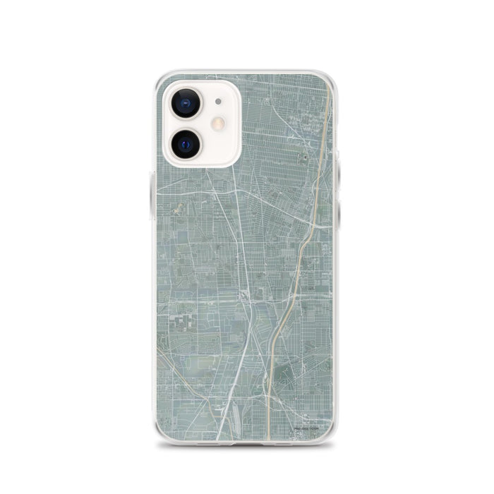 Custom iPhone 12 Compton California Map Phone Case in Afternoon