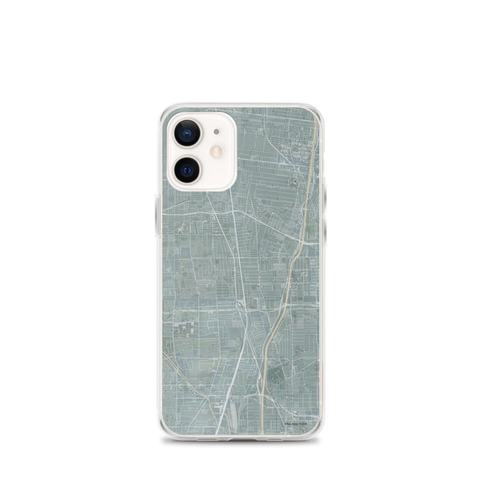 Custom iPhone 12 mini Compton California Map Phone Case in Afternoon