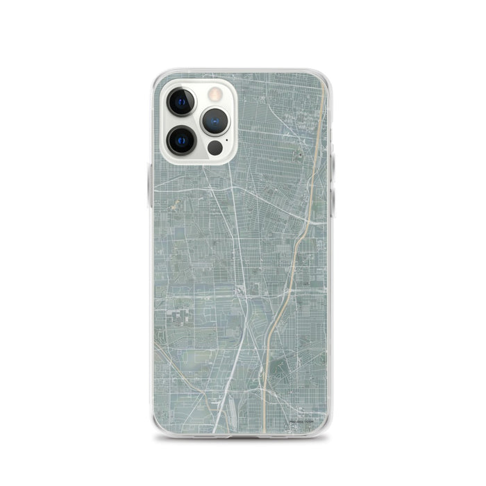 Custom iPhone 12 Pro Compton California Map Phone Case in Afternoon