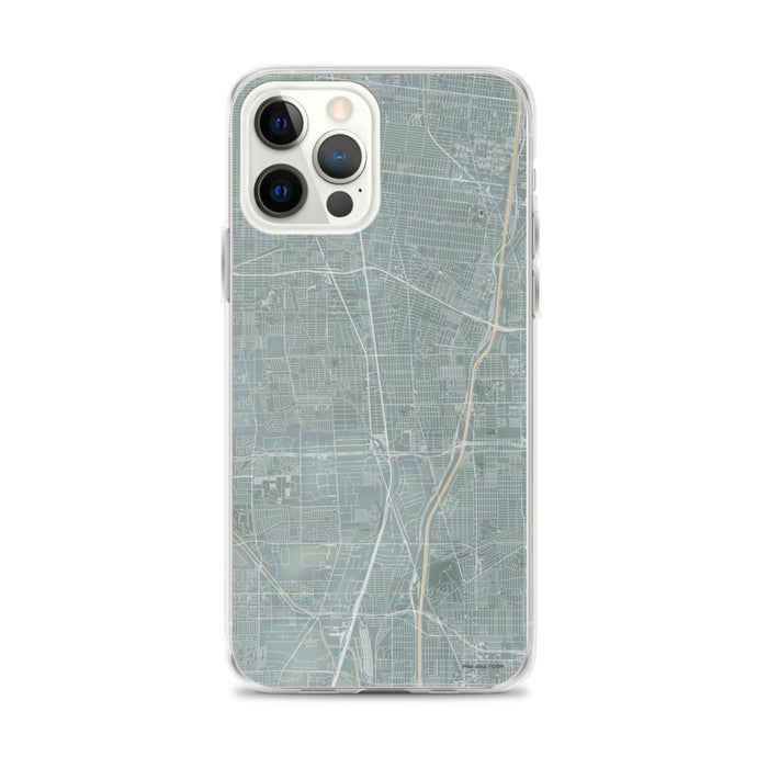 Custom iPhone 12 Pro Max Compton California Map Phone Case in Afternoon