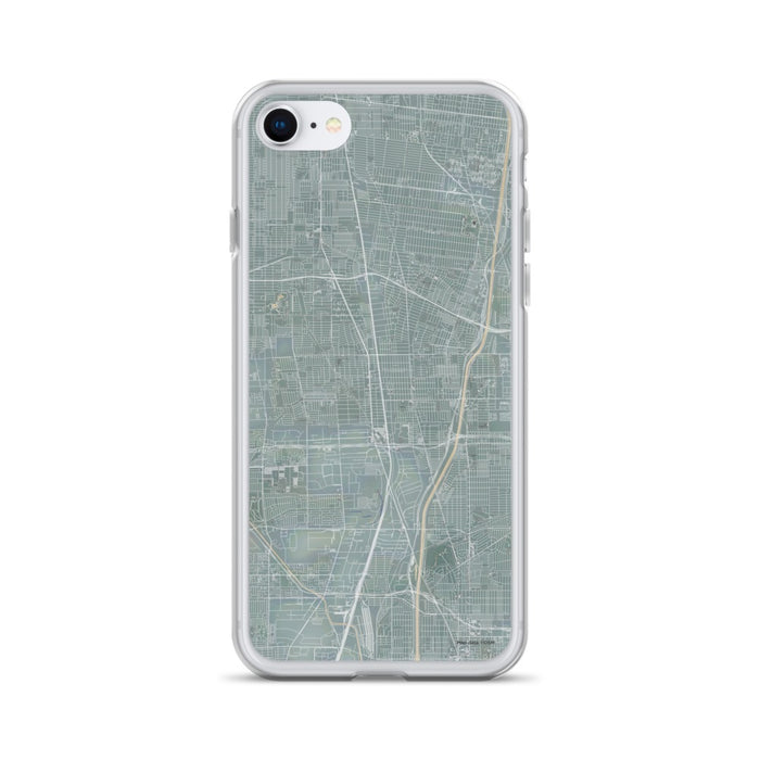 Custom iPhone SE Compton California Map Phone Case in Afternoon