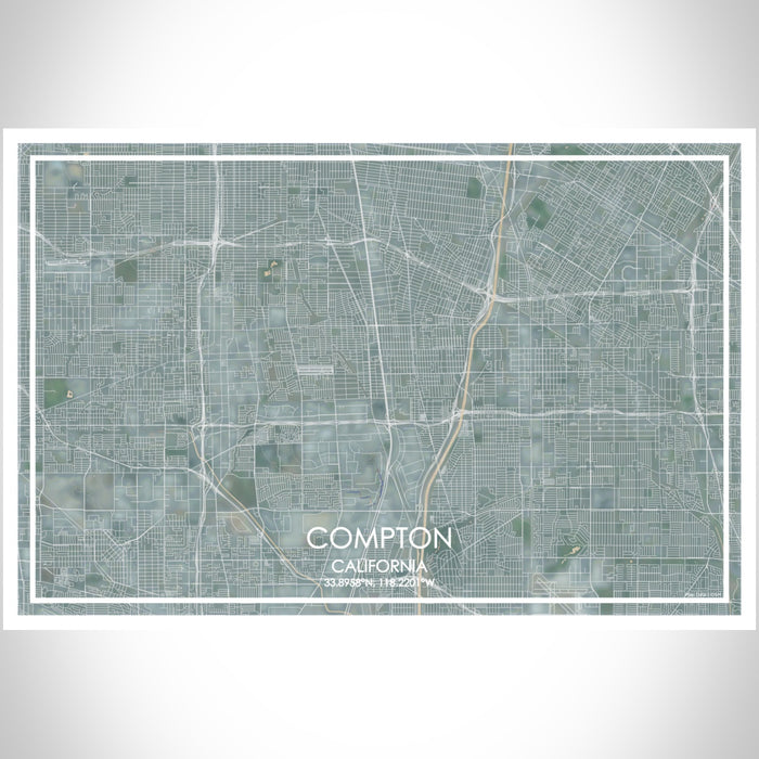 Compton Colorful Map Compton - California Map Print in Afternoon — JACE Maps