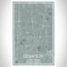 Compton California Map Print Portrait Orientation in Afternoon Style With Shaded Background
