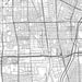 Compton California Map Print in Classic Style Zoomed In Close Up Showing Details