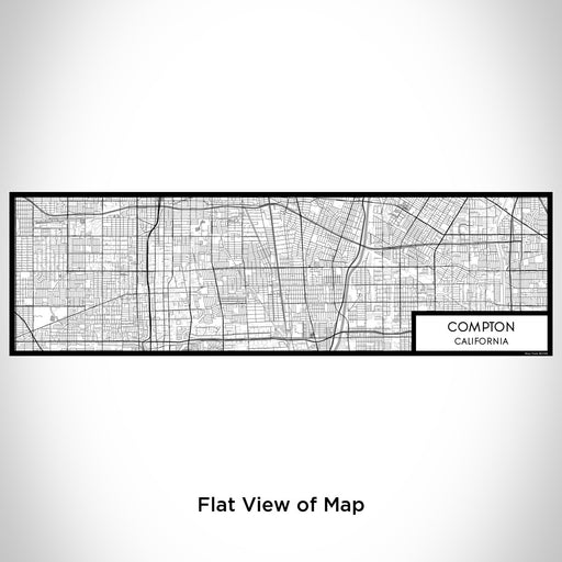 Flat View of Map Custom Compton California Map Enamel Mug in Classic