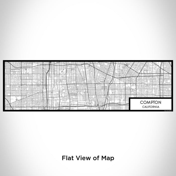 Flat View of Map Custom Compton California Map Enamel Mug in Classic