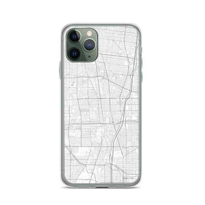Custom iPhone 11 Pro Compton California Map Phone Case in Classic