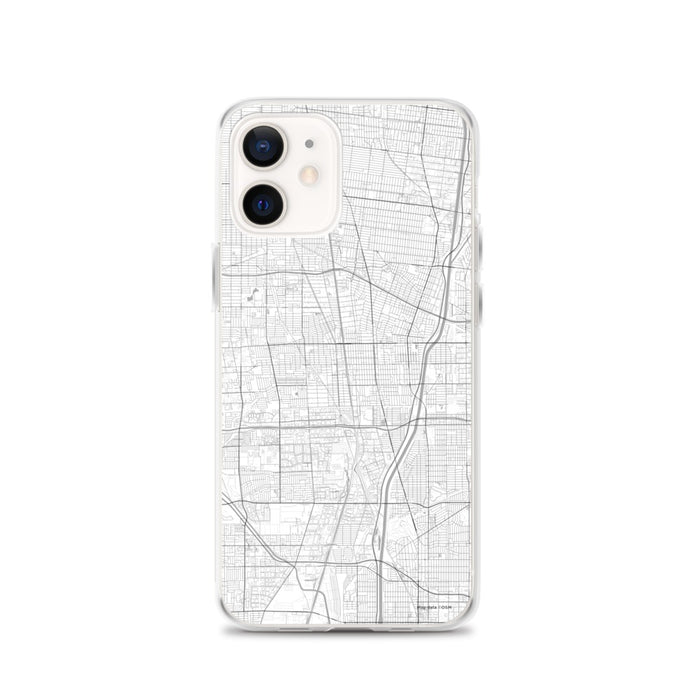 Custom iPhone 12 Compton California Map Phone Case in Classic