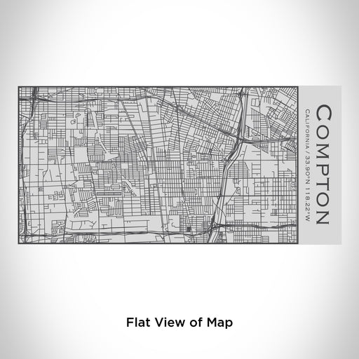 Rendered View of Compton California Map Engraving on 17oz Stainless Steel Insulated Cola Bottle