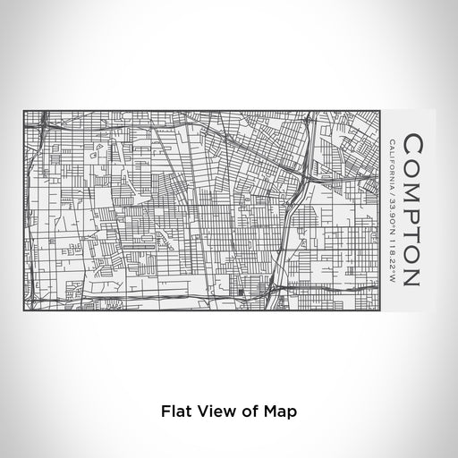 Rendered View of Compton California Map Engraving on 17oz Stainless Steel Insulated Cola Bottle in White