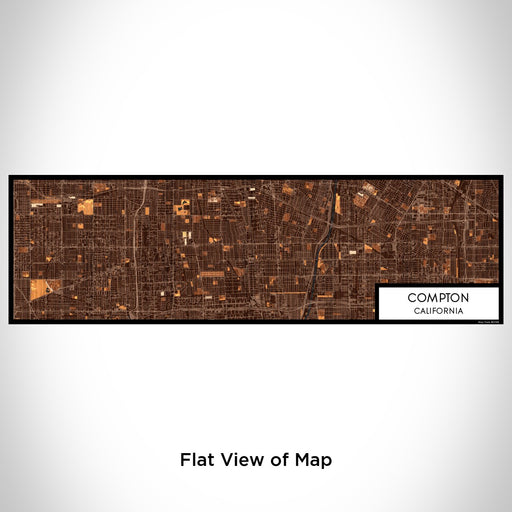 Flat View of Map Custom Compton California Map Enamel Mug in Ember
