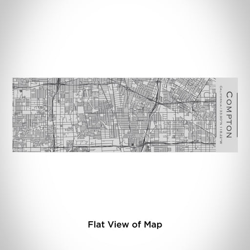 Rendered View of Compton California Map Engraving on 10oz Stainless Steel Insulated Cup with Sipping Lid