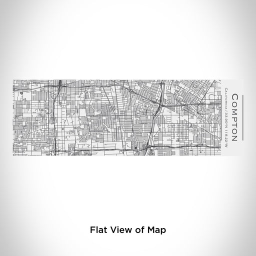 Rendered View of Compton California Map Engraving on 10oz Stainless Steel Insulated Cup with Sliding Lid in White