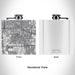Rendered View of Compton California Map Engraving on 6oz Stainless Steel Flask in White