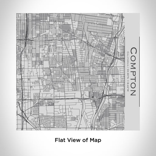 Rendered View of Compton California Map Engraving on 17oz Stainless Steel Insulated Tumbler
