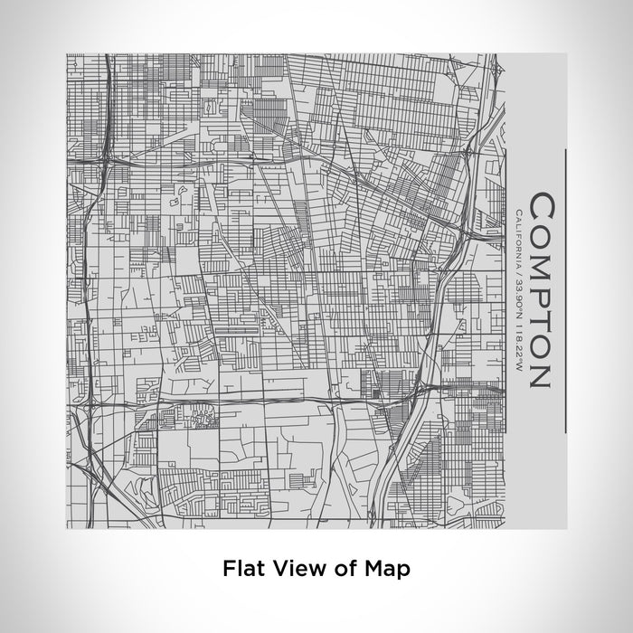Rendered View of Compton California Map Engraving on 17oz Stainless Steel Insulated Tumbler
