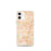 Custom iPhone 12 mini Compton California Map Phone Case in Watercolor