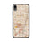 Custom iPhone XR Compton California Map Phone Case in Woodblock