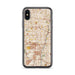 Custom iPhone X/XS Compton California Map Phone Case in Woodblock