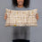 Person holding 20x12 Custom Compton California Map Throw Pillow in Woodblock