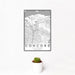 12x18 Concord California Map Print Portrait Orientation in Classic Style With Small Cactus Plant in White Planter