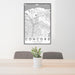 24x36 Concord California Map Print Portrait Orientation in Classic Style Behind 2 Chairs Table and Potted Plant
