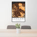 24x36 Concord California Map Print Portrait Orientation in Ember Style Behind 2 Chairs Table and Potted Plant