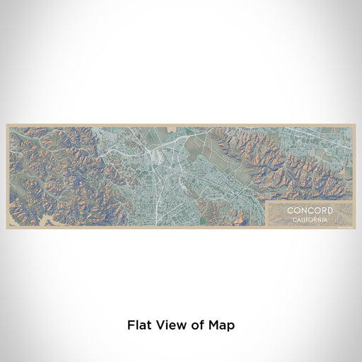 Flat View of Map Custom Concord California Map Enamel Mug in Afternoon