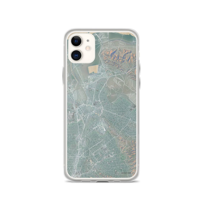 Custom iPhone 11 Concord California Map Phone Case in Afternoon