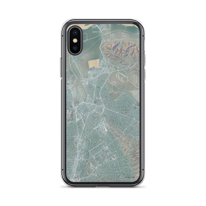Custom iPhone X/XS Concord California Map Phone Case in Afternoon