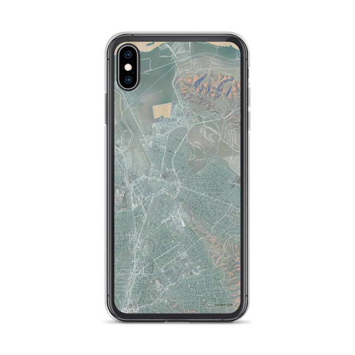 Custom iPhone XS Max Concord California Map Phone Case in Afternoon
