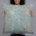 Person holding 22x22 Custom Concord California Map Throw Pillow in Afternoon
