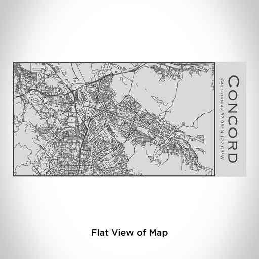 Rendered View of Concord California Map Engraving on 17oz Stainless Steel Insulated Cola Bottle