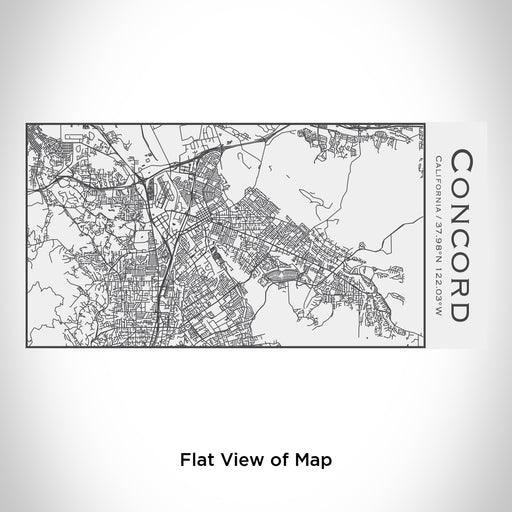 Rendered View of Concord California Map Engraving on 17oz Stainless Steel Insulated Cola Bottle in White