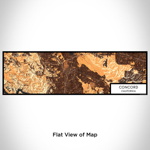 Flat View of Map Custom Concord California Map Enamel Mug in Ember
