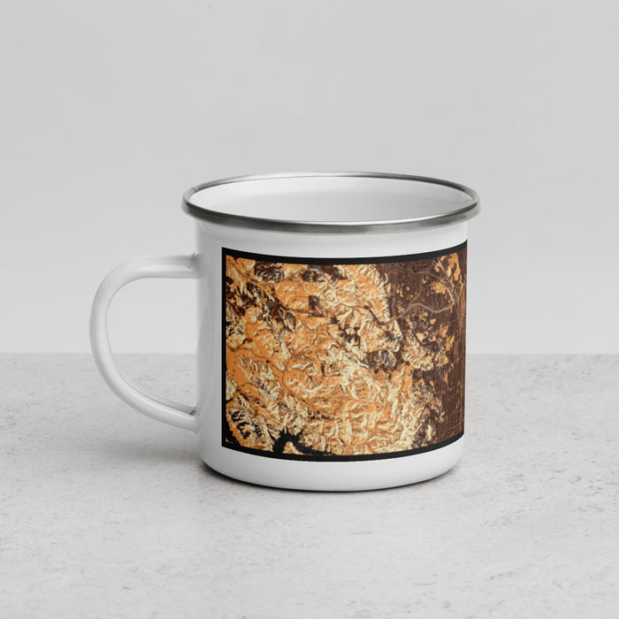 Left View Custom Concord California Map Enamel Mug in Ember