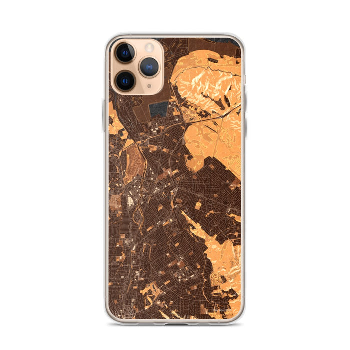 Custom iPhone 11 Pro Max Concord California Map Phone Case in Ember